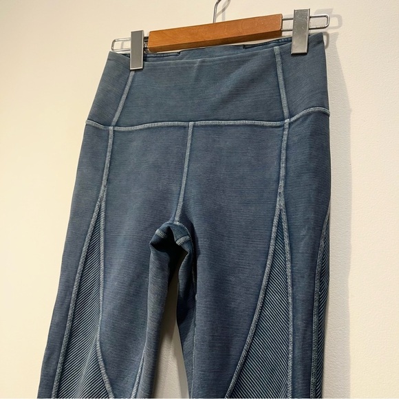 Lululemon Wunder Under High Rise Leggings Pants Tights Snow Washed Ribbed size 4 - Picture 7 of 12